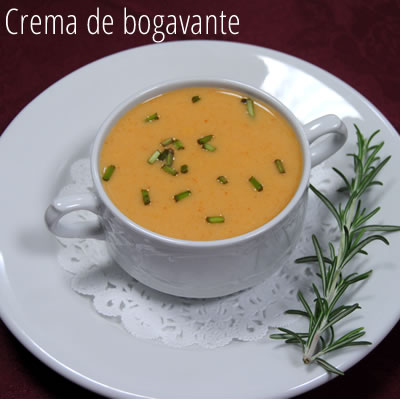 Crema de bogavante cocinada en Siglo de Oro Rural