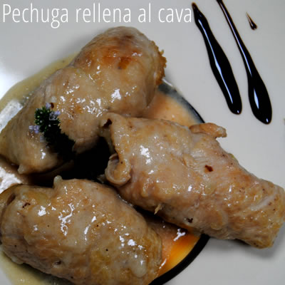 Pechuga rellena al cava